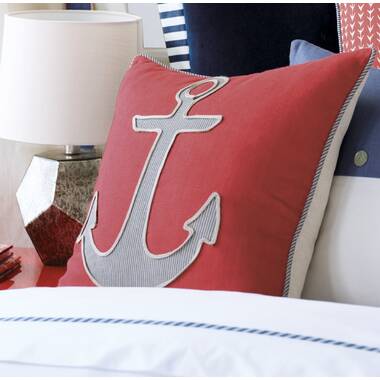 Red nautical hot sale pillows